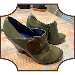 Funky and unique leather wedges